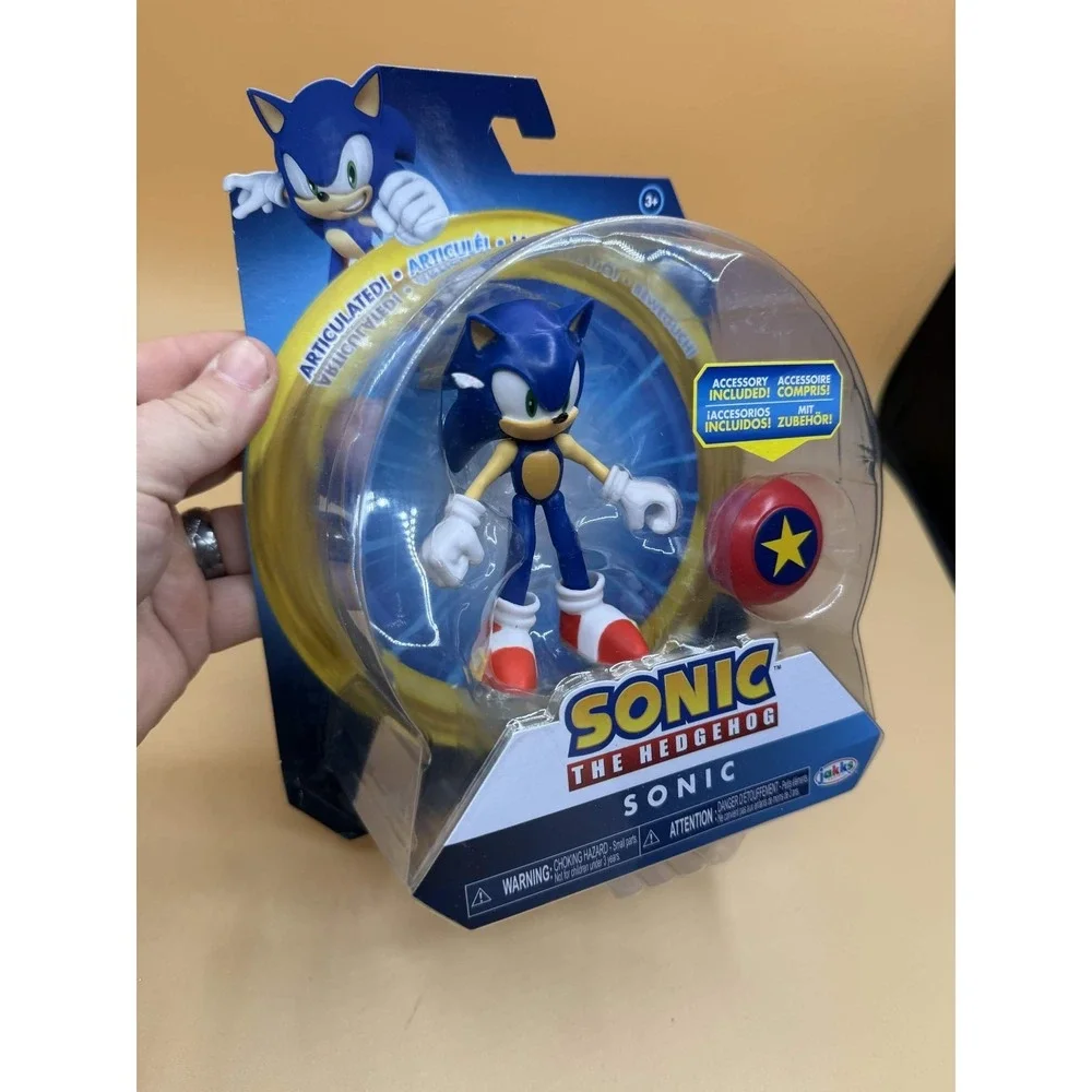 Jakks Sonic The Hedgehog Action Figure With Star Spring Toy Collectible New